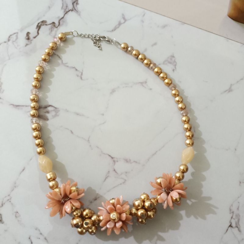 Kalung Hijab Mutiara Kristal Kalung Choker Daily Hijab