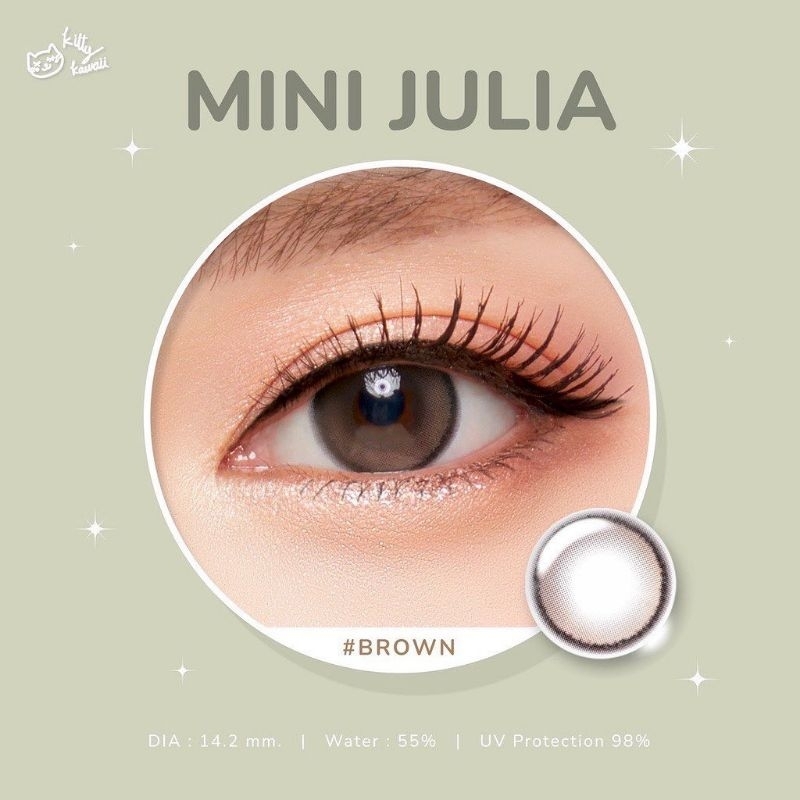 SOFTLENS MINI JULIA KITTY KAWAII GRAY GREY ABU NORMAL MINUS s.d-10.00 ORIGINAL MADE IN KOREA