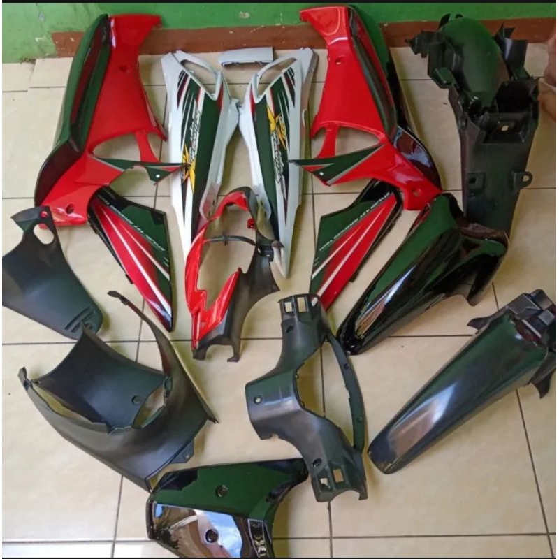 paket cover full body supra x 125 lama merah / Full Set Body Supra X 125 Merah