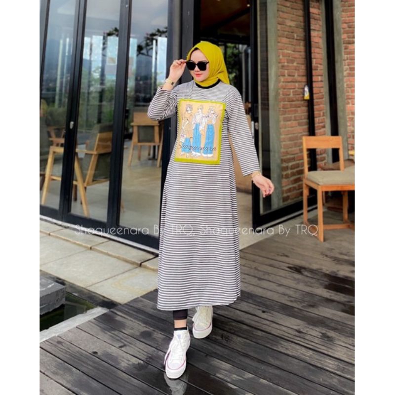 MIDIDRESS SHAQUENARA ORIGINAL by TRQ/MIDI KAOS/DRESS HARIAN/DRESS SPANDEK/MIDI SPANDEK