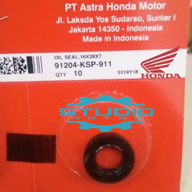 91204KSP911 SEAL ENGKOL SELAHAAN SUPRA X 125 KARISMA Oil Seal 16 X 28 X 7 – Mega Pro Advance GL MAX Tiger CB150 StreetFire, Sonic 150R Supra X 125 FI Supra GTR Honda CRF 150 Verza 150 GL Pro Cdi Pro NEO TECH 91204-259-004 ORI 100% AHM 91204MC7003