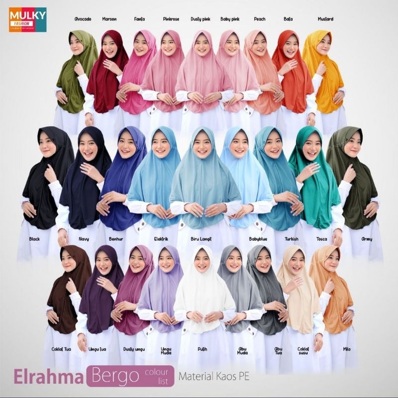 Bergo El-rahma , Material kaos .