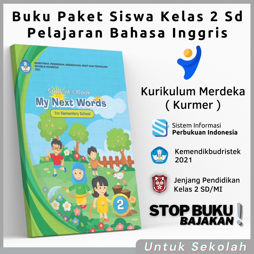 Buku Paket Pelajaran Siswa SD Kelas 2 II Bahasa inggris Student's Book My Next Words Grade 2 Kurikul