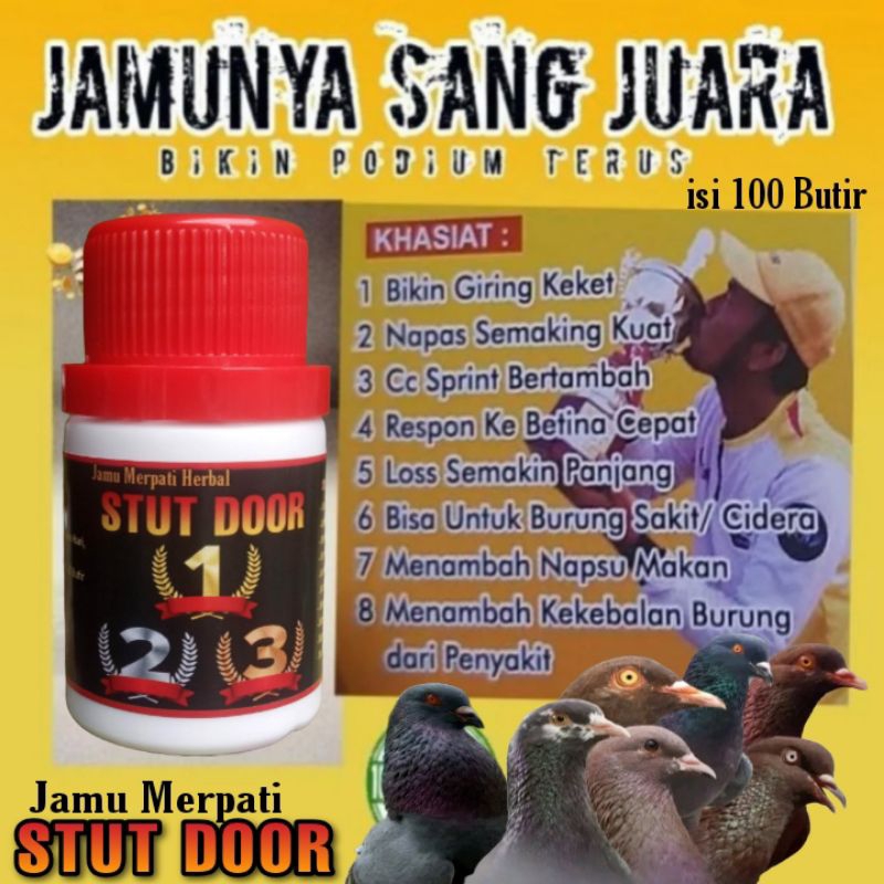 Jamu Merpati STUT DOOR 100 Butir / pil sarang walet ferfect power jamu ginseng teki jamu setut door 