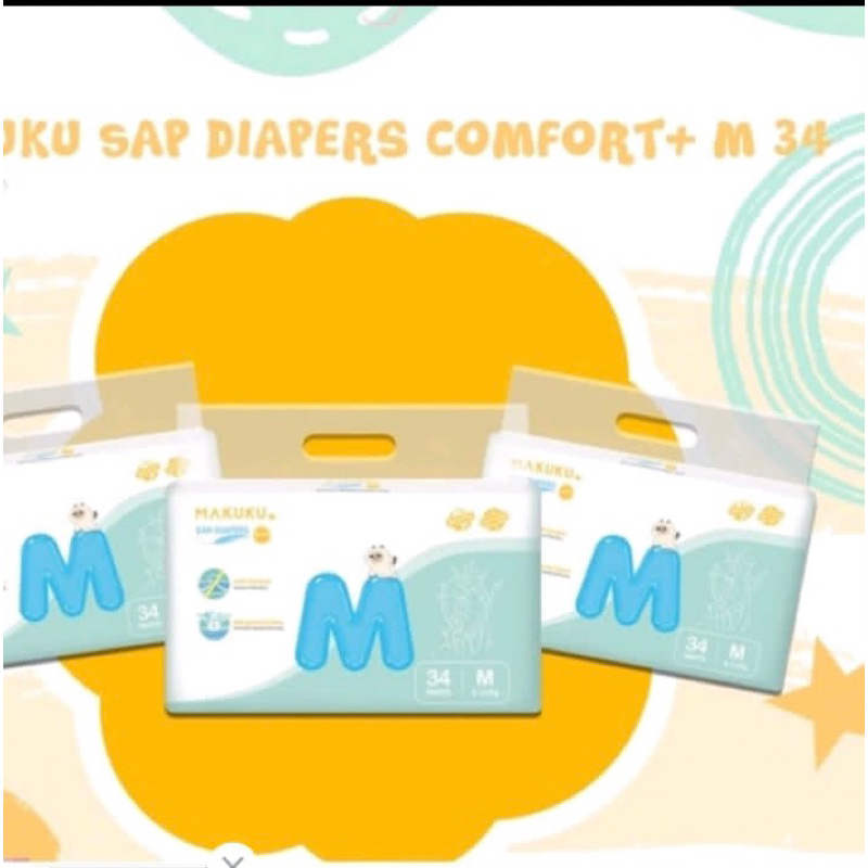 Makuku SAP Diapers Comfort Nb28/S38/M32/XL28/XXL28