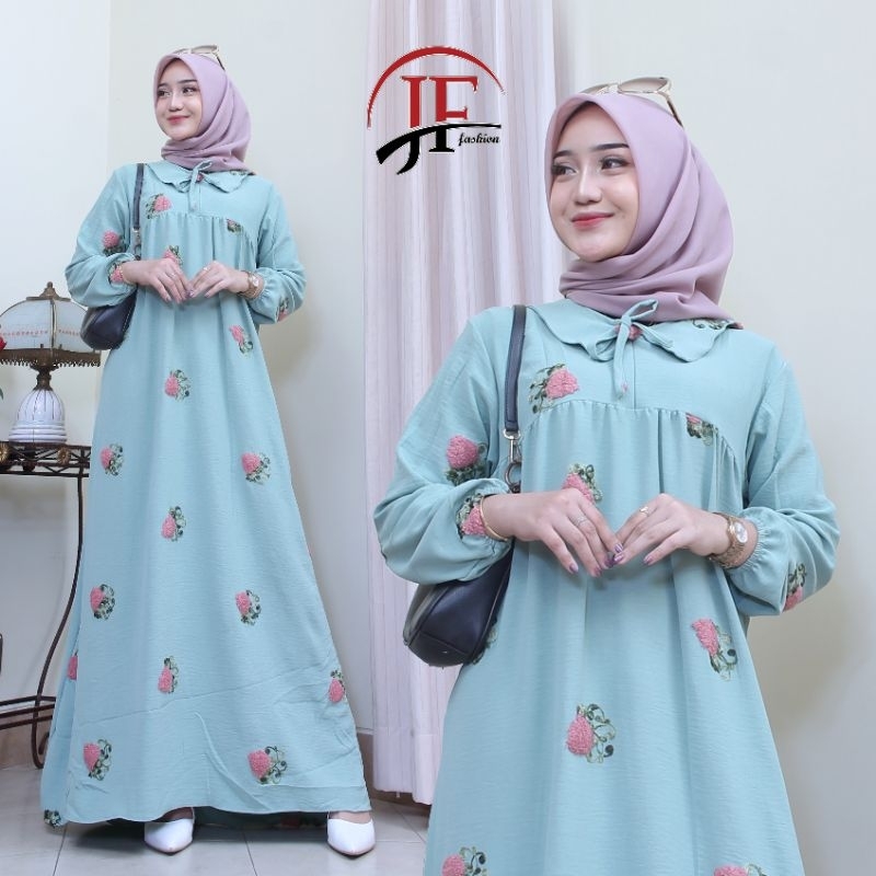 [ BISA COD ] GAMIS LENGAN PANJANG CRINCLE POMPOM / GAMIS KRINGKEL POM-POM PREMIUM MOTIF TIMBUL / BAJU MUSLIM TERBARU / GAMIS VIRAL