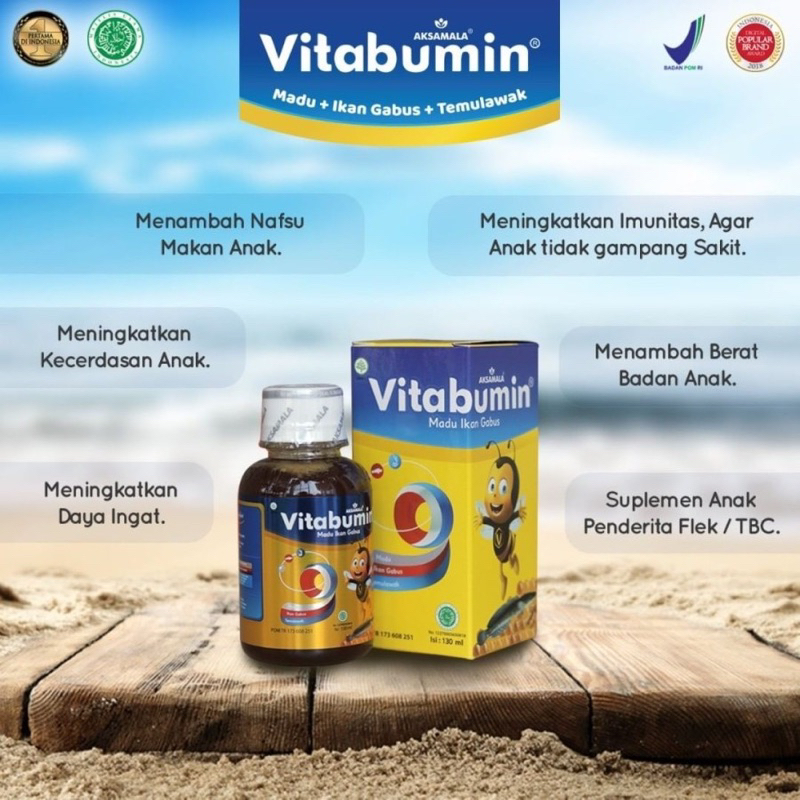 Vitabumin Madu Ikan Gabus 130 ml Vitamin Anak Penambah Nafsu Makan