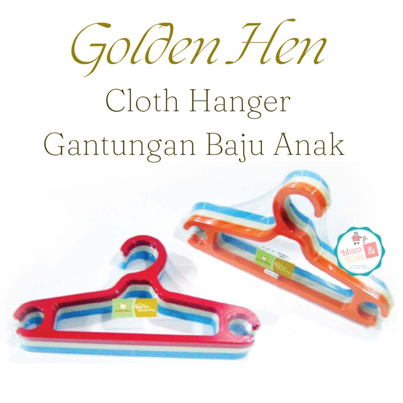 Golden Hen GoldenHen Hanger Baby (Isi 12 pcs) | Gantungan Baju Plastik Bayi Anak