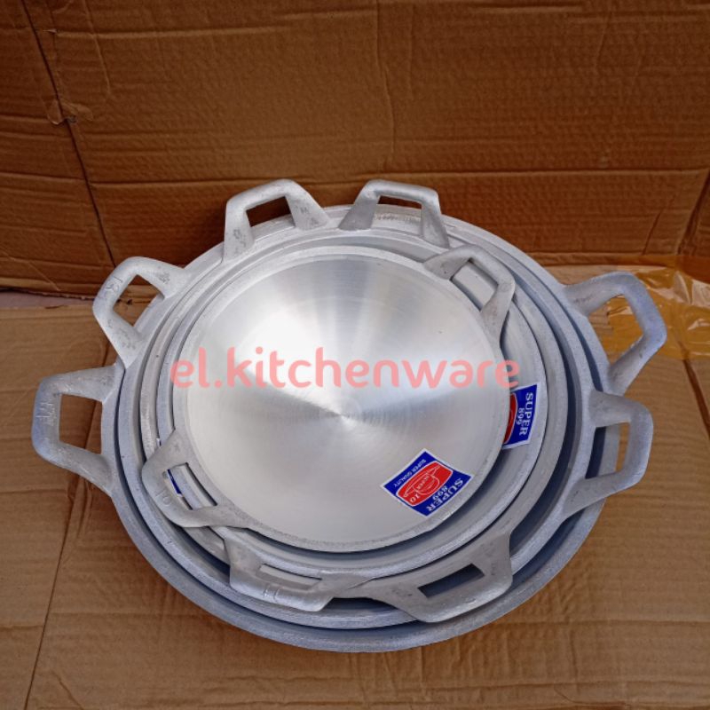 super 899 - kuali panci tumis aluminium - wajan penggorengan cekung alumunium - kuwali berkualitas m