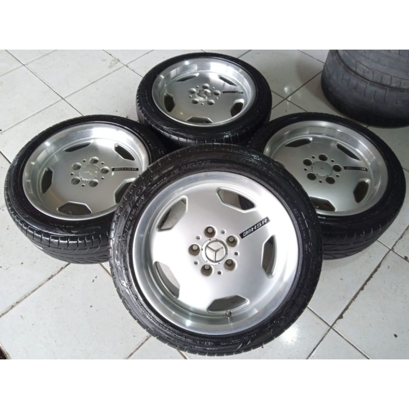 Velg Mobil Second Replika AMG Ring 16 Pcd 5x112 +Ban Ach 195 50 R16 Buat Ertiga Luxio Grand max new 