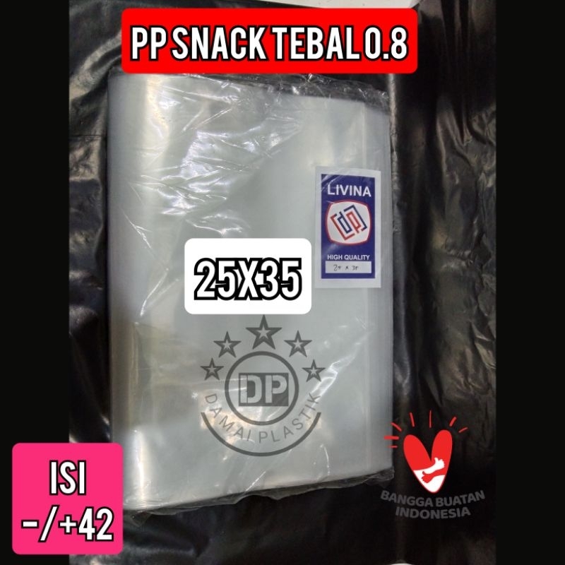 Kantong Plastik PP Snack Tebal 0.8 PP Kerupuk Keripik 0,8 Ukuran 22x40 20x30 17x30 17x35 25x40 18x25 18x30 20x35 15x30 15x25 25x35 18x25 12x20 12x25