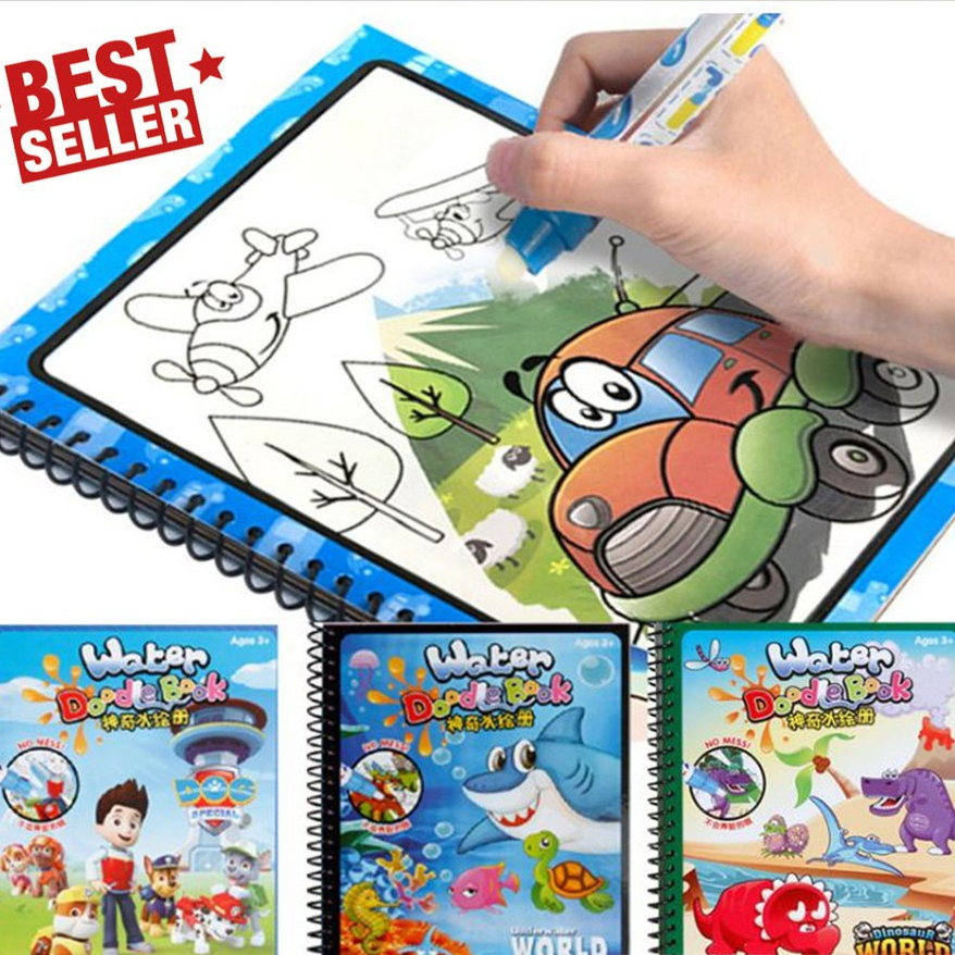 

NICE CHILD Magic Water Coloring Book Invisible Ink Buku Gambar Mewarnai Anak Spidol Air