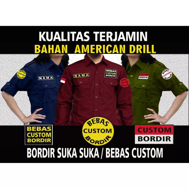 Kemeja PDH Custom Bordir