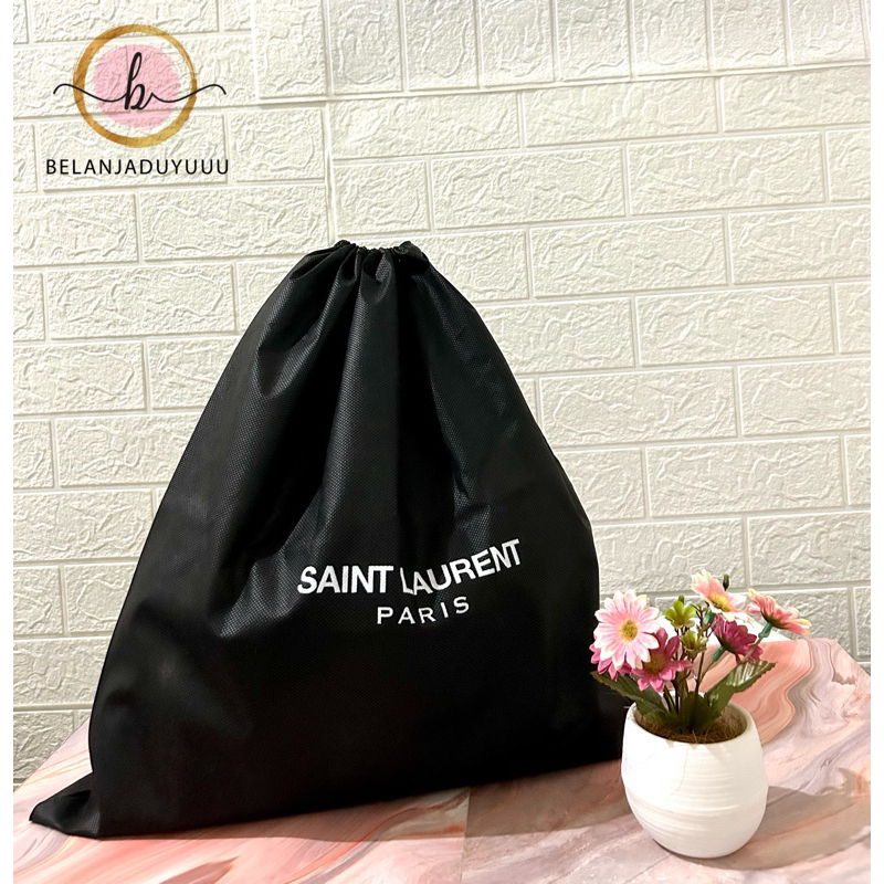 Saint Laurent Hitam Dustbag Pengganti Sarung Tas Pelindung Debu Serut Dust Bag DB Branded