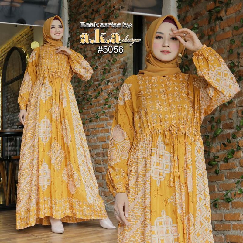 KEBAYA MODERN//KEBAYA ORIGINAL//(5056) Gamis Batik Dobby premium//Kode AKA