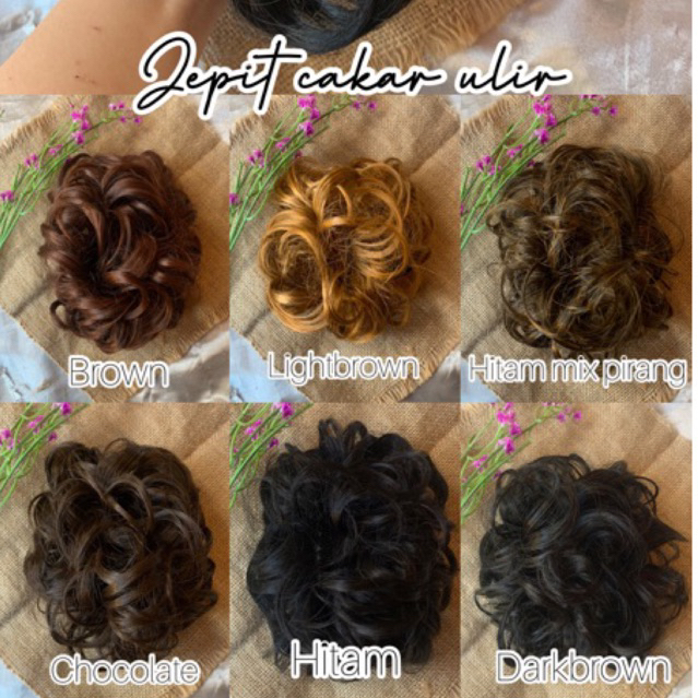 Jepit Cakar ulir ( rambut halus ) / Sirkam Polosan Rambut Premium Halus / Karet ulir premium / rambut ulir / rambut cepol / sanggul curly messy / rambut palsu