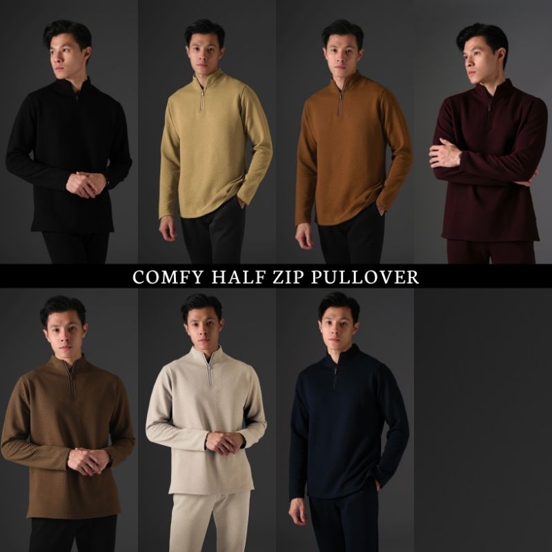 Comfy Half Zip Pullover By Male id | By Heymale id