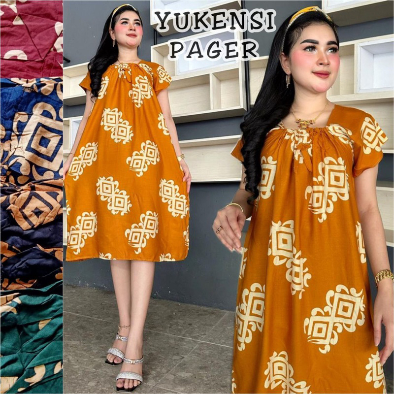 DASTER YUKENSI KERUT SE LUTUT | BAJU TIDUR WANITA NYAMAN KEKINIAN