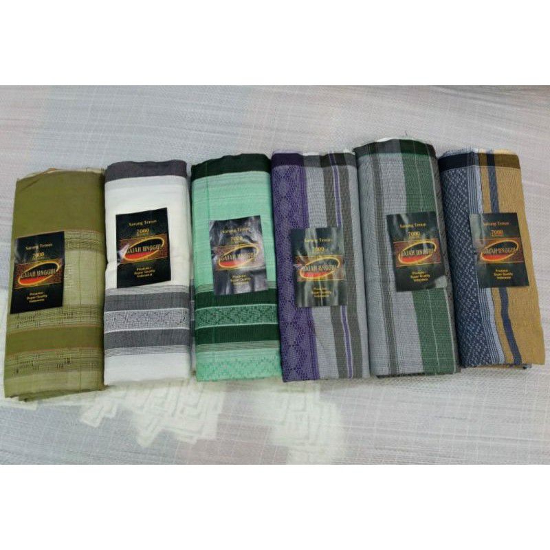 Bisa COD sarung tenun gajah unggul motif songket dobby 7000 benang/kain sarung tenun/sarung tenun mu