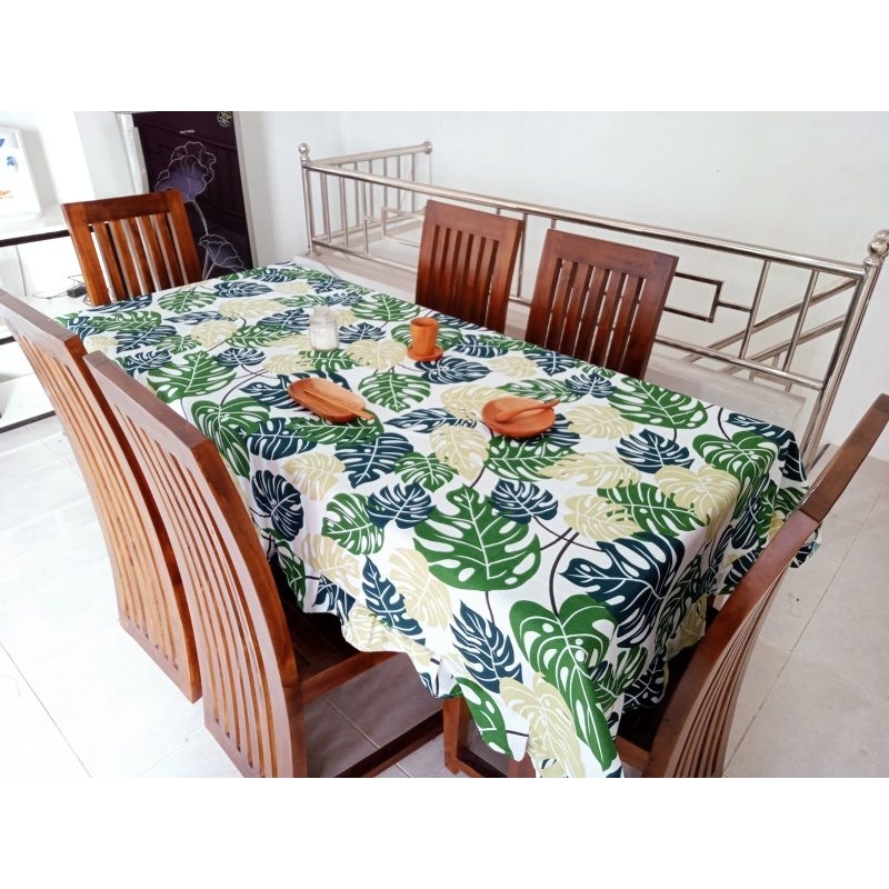 TAPLAK MEJA MAKAN KAIN MURAH UKURAN 140X220 CM ANEKA MOTIF