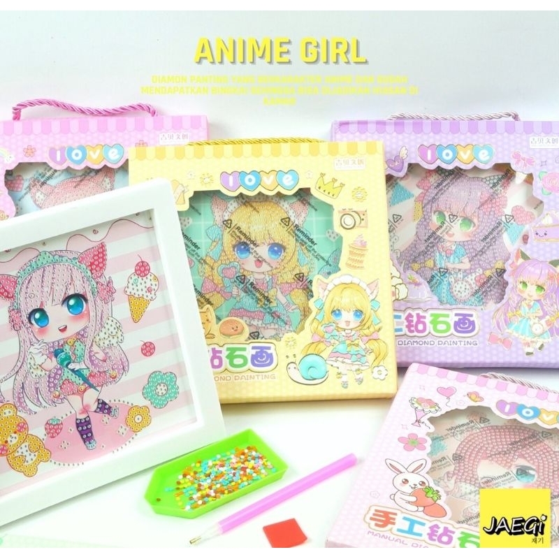 DIY DIAMOND PAINTING ANIME GIRL SERIES + BINGKAI 17CM X 17CM