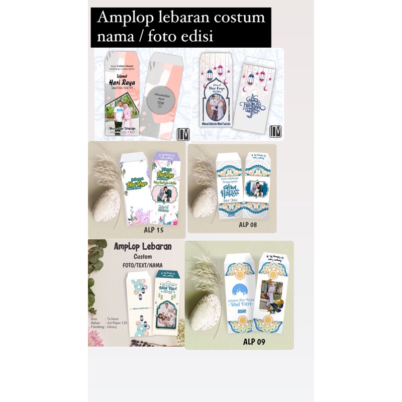 

Amplop Lebaran Custom // bisa request foto dan nama