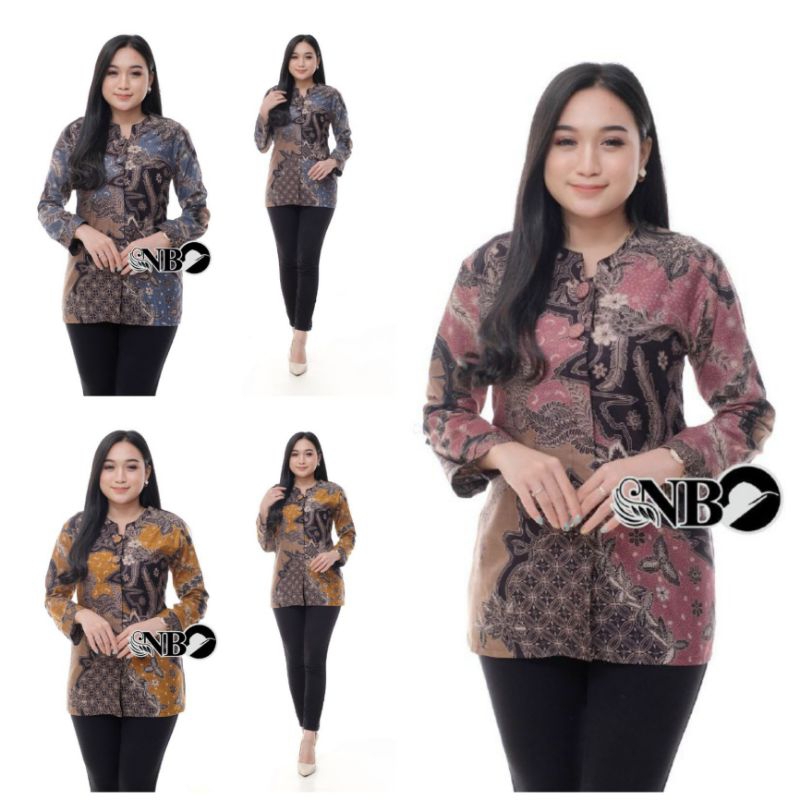 Atasan Batik Wanita Blues Batik Wanita Modern