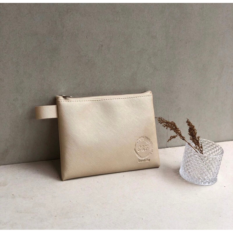 Souvenir Pouch Vinyl Zipper Standar Pernikahan Murah Mewah