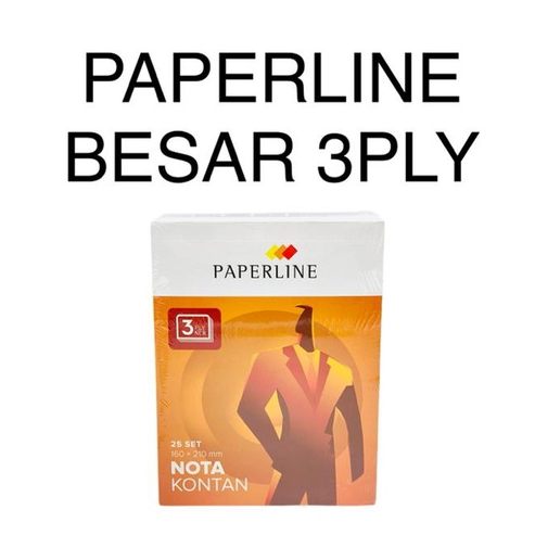 

NOTA KONTAN PAPERLINE BESAR 3 PLY / Buku Nota Kontan PPL NCR Besar B3 3 PLY / 3 Rangkap