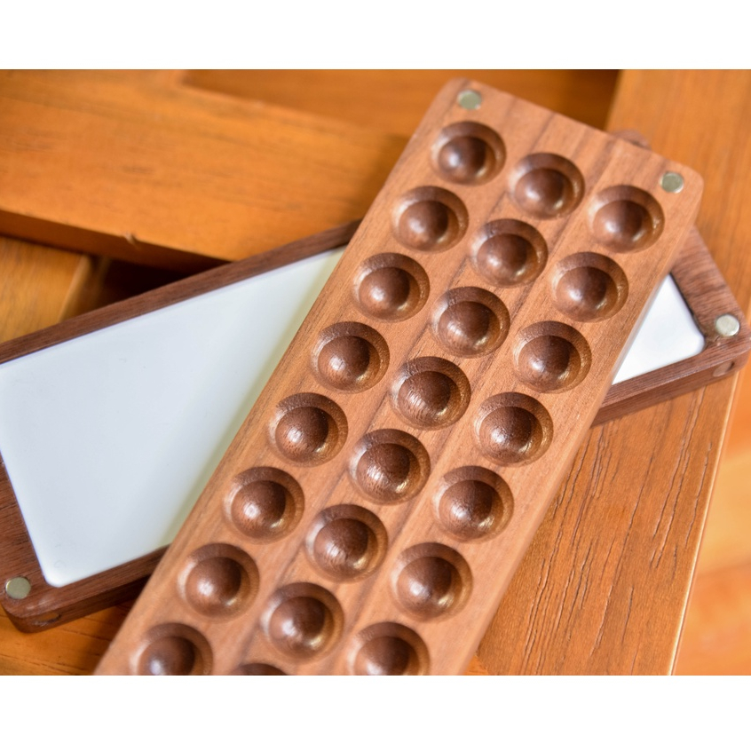 Magnetic Wooden Color Palette Disk/Palete kayu watercolor magnet