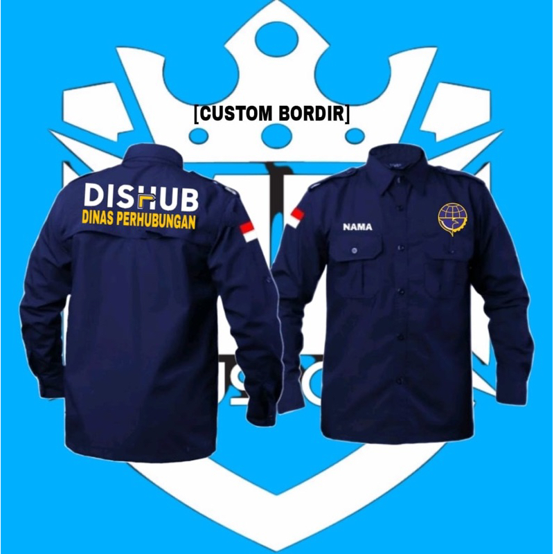 SATUAN KEMEJA PDL PANJANG DISHUB// KEMEJA LAPANGAN DINAS PERHUBUNGAN