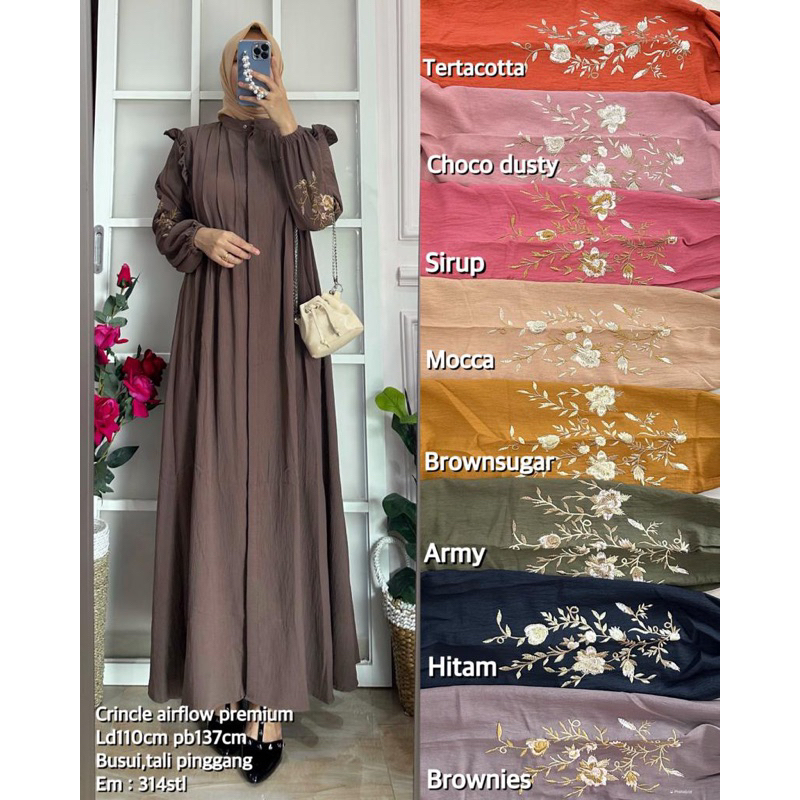 gamis crincle emos bordir 314