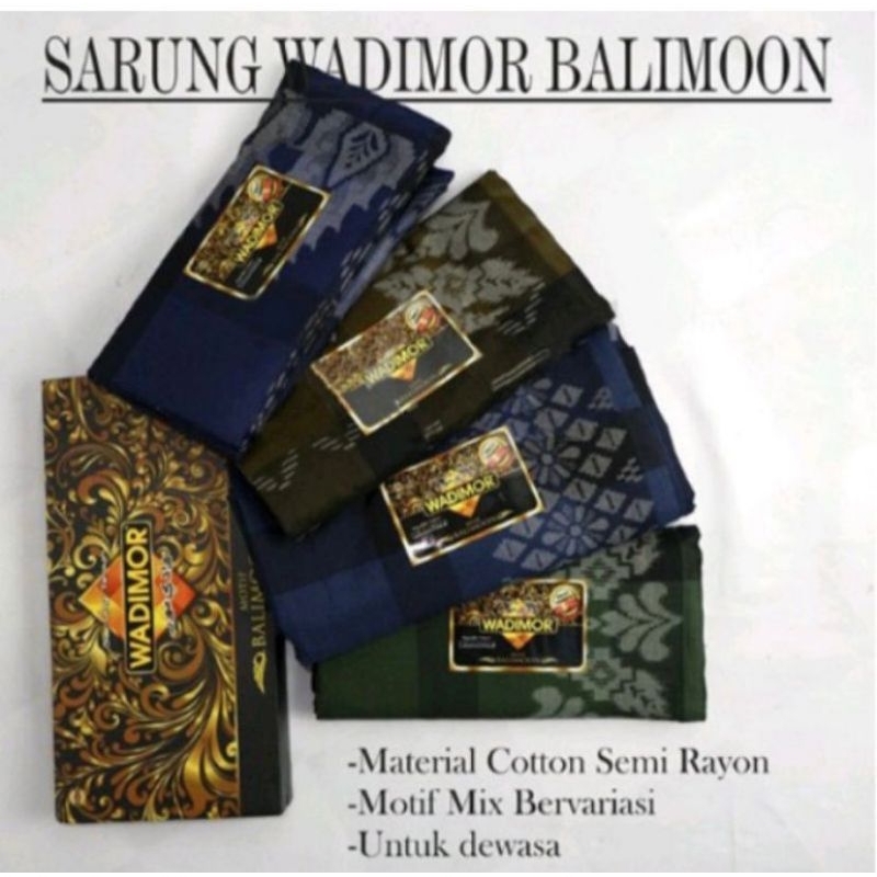 Sarung wadimor balimoon/ sarung wadimor kembang/ sarung sholat laki laki