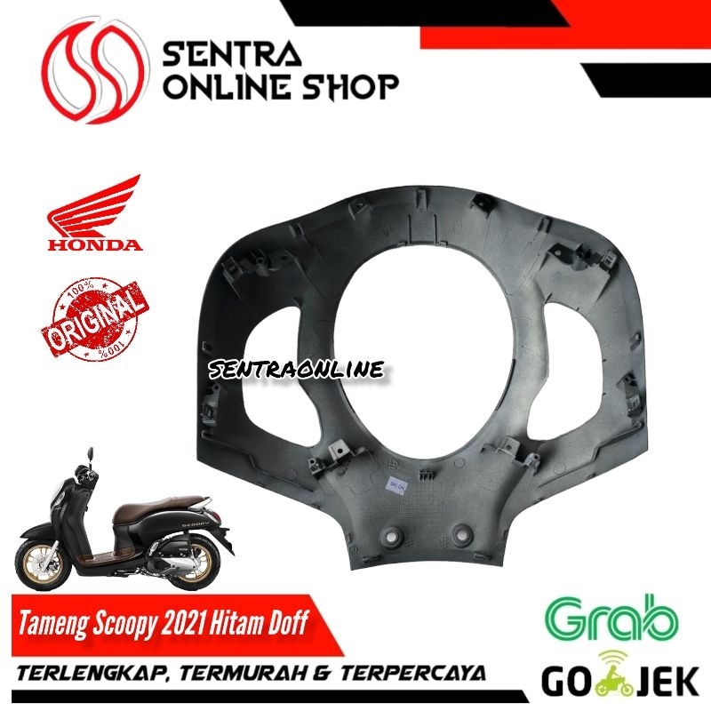 Cover fr top tameng depan scoopy all new 2021 hitam doff dop original