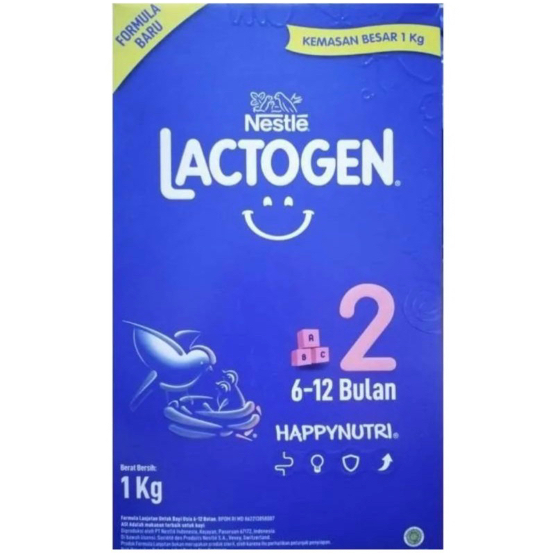 Lactogen 2 Susu Bayi Formula Dha+Prebio 1 1000G / 1 kg (Kemasan Baru) exp: 2023
