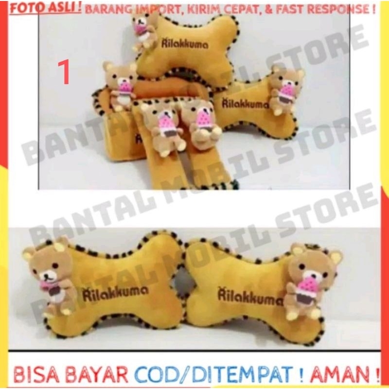 SET CAR BANTAL SANDARAN HEADREST JOK KEPALA LEHER TISU TISSU TISUE TISSUE SAFETY BELT SABUK PENGAMAN