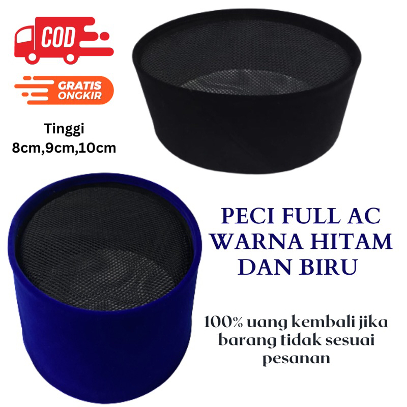 songkok full AC | peci full AC | peci polos full AC | kopiyah full AC | songkok hitam jaring | songk