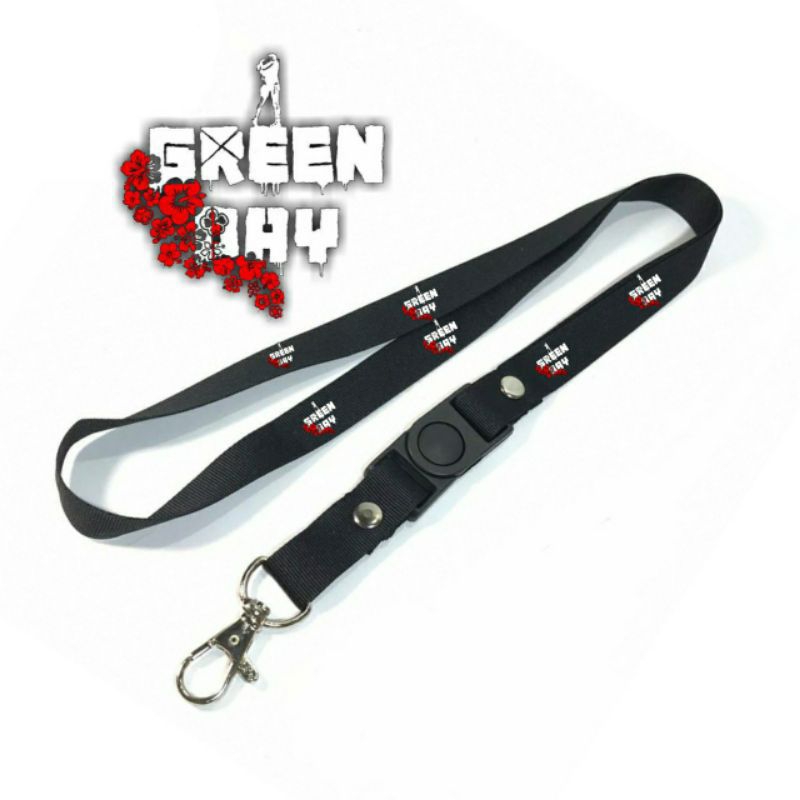 

Lanyard GREEN DAY Tali Lanyard Gantungan Kunci Name Tag Id Card / Pods / Brand lokal