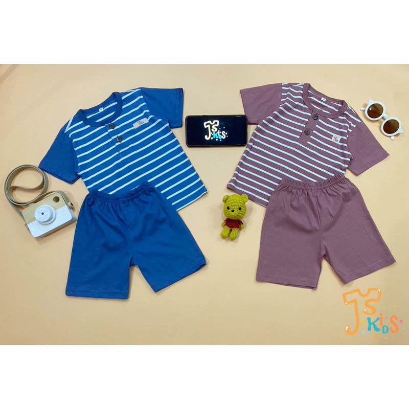 JISA Kids - Baju Anak Salur/ Setelan Anak Kiano Stripes Salur