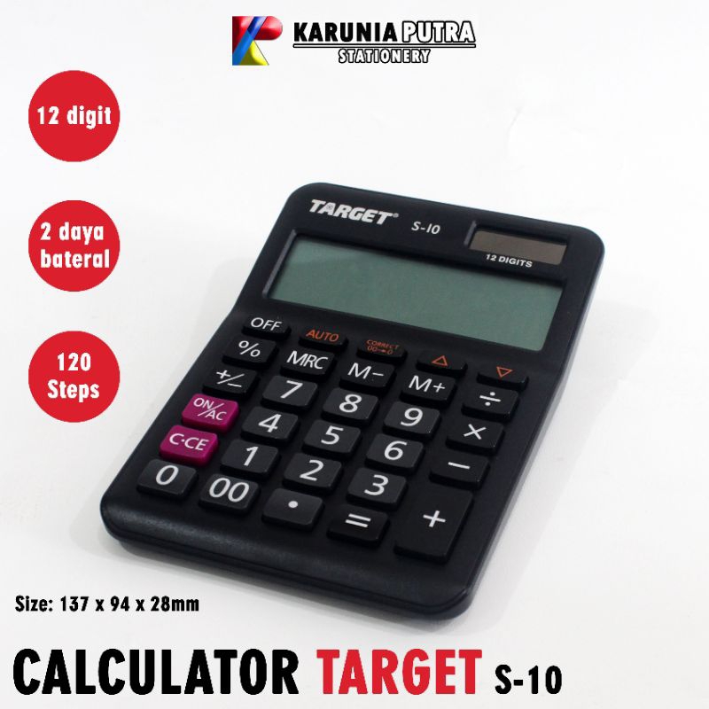 

Kalkulator Target 12 Digit Check & Correct S10