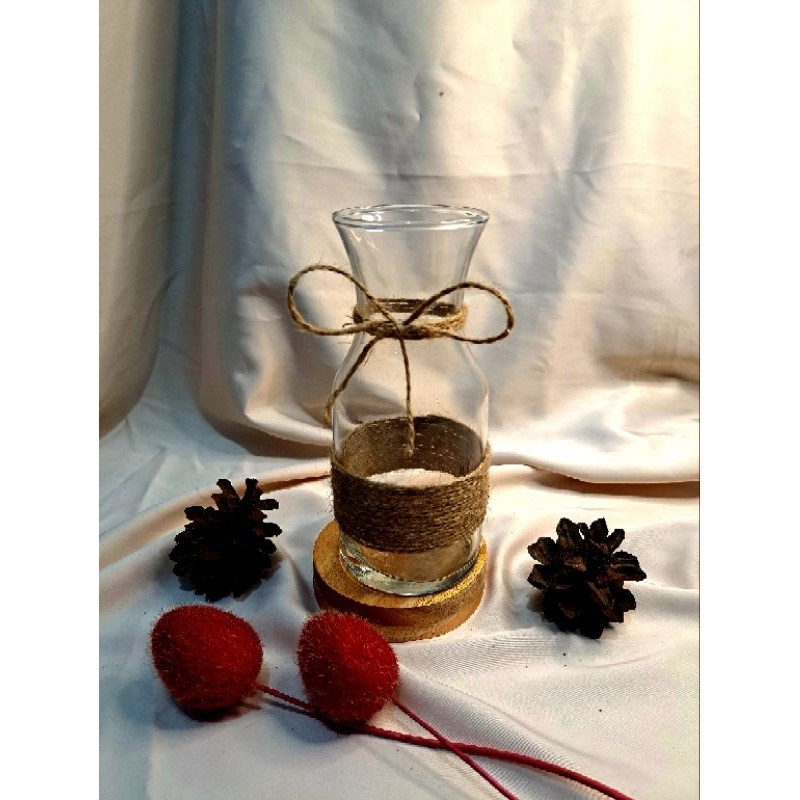 Vas Kaca Bening/Vas Kaca Tanaman Hidroponik/ Vas Kaca Bunga Artifisial/Vas Kaca Aestetik/ Vas Kaca T