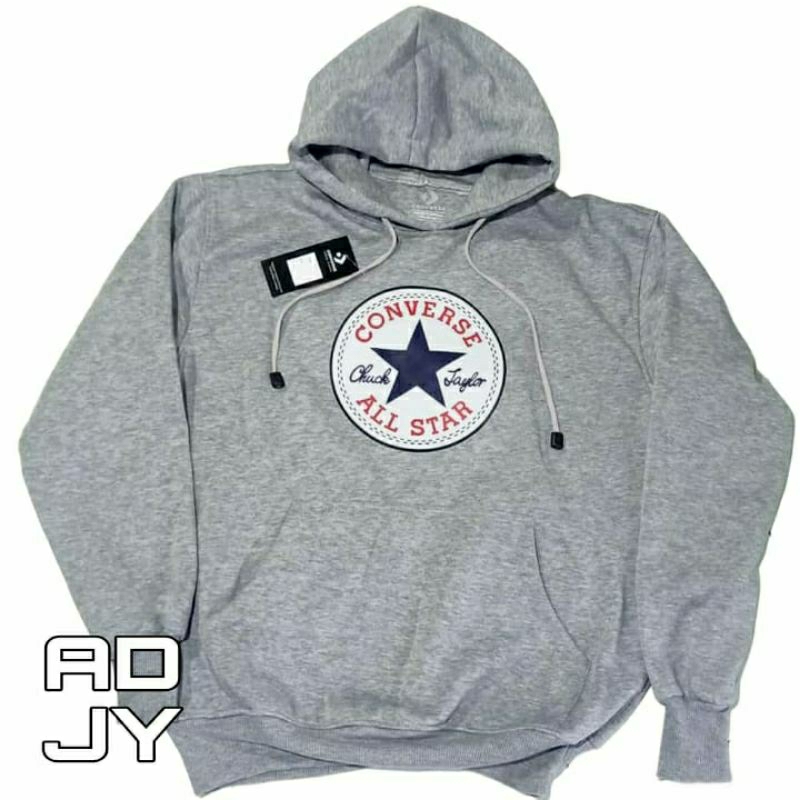 HOODIE CONVERSE ALL STAR CHUCK TAYLOR PREMIUM ABU MISTY | JAKET PRIA WANITA TERBARU KEKINIAN