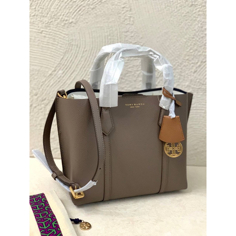 TB Perry Small Triple Compartment Tote Clam Sheel