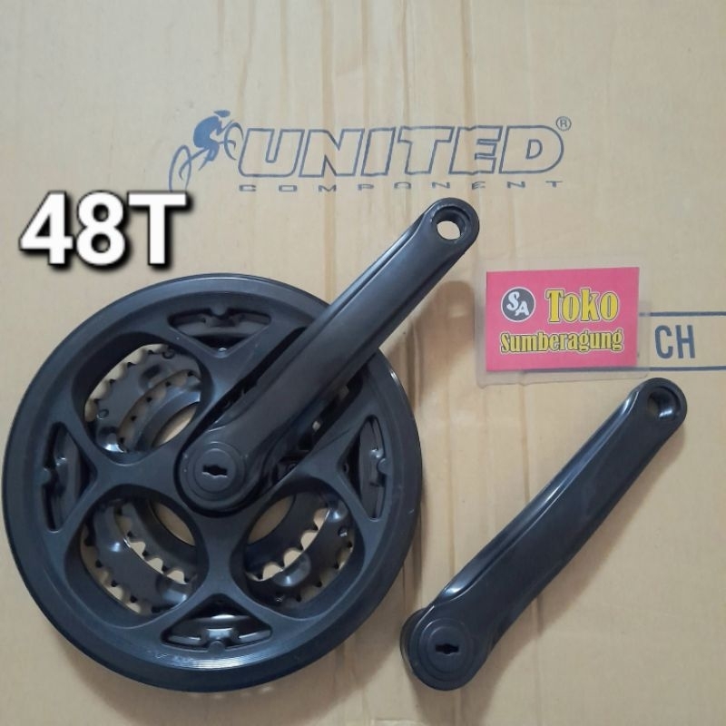 Crank MTB 48T 3 Speed crank sepeda MTB Federal 48T 3 Speed gir depan sepeda mtb  federal 48T piringa