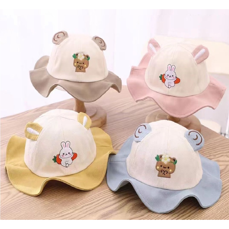 Topi Bucket Anak Perempuan Impor Model Carrotears Rabbit