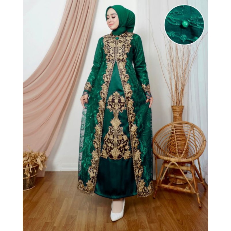 KHUSUS JUMBO LD 120 CM/PB 140CM//GAMIS MAKKAREEM//BAHAN TILLE BORIDR PREMIUM//SERAGAMAN KELUARGA//BAJU LEBARAN//BAJU PESTA LAMARAN//BAJU WISUDA//ORIGINAL BY PELANGI JAYA