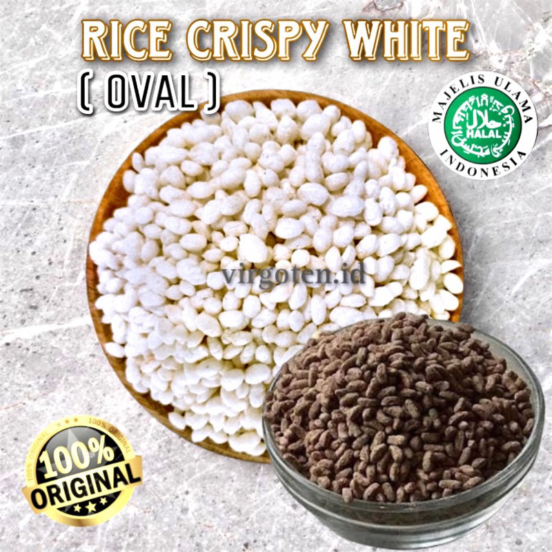 RICE CRISPY Real WHITE LONJONG/COKLAT LONJONG (100gr,250gr,500gr)