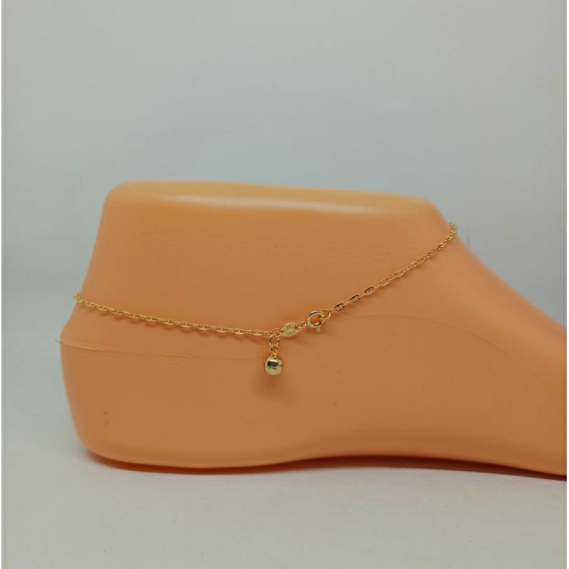 gelang kaki rantai mini carti*r+1bel/perak asli silver 925 lapis emas/perhiasan fashion wanita terbaru