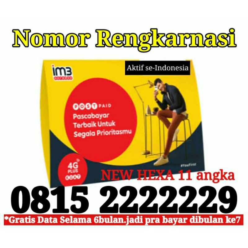 Nomor cantik Indosat HEXA 222222 11angka nomor bebek nomor rapih baca deskripsi