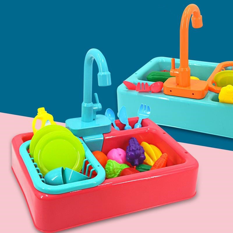 Mainan Anak Tempat Cuci Piring Dapur Kran Keluar Air Wastafel Kitchen Sink